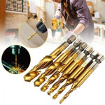 Load image into Gallery viewer, 6 PIECE METRIC THREAD TAP DRILL BITS SET（M3-M10）
