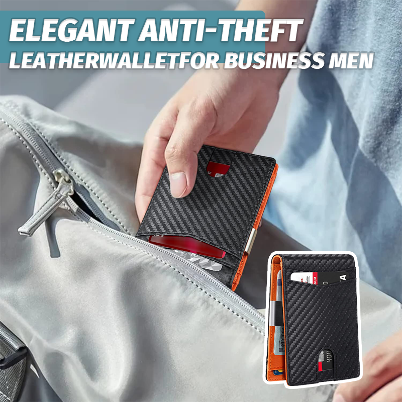 Elegant Anti-Theft Leather Wallet for Business Men