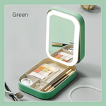 Load image into Gallery viewer, LED 3-Color Adjustable Cosmetic Mirror Organizer
